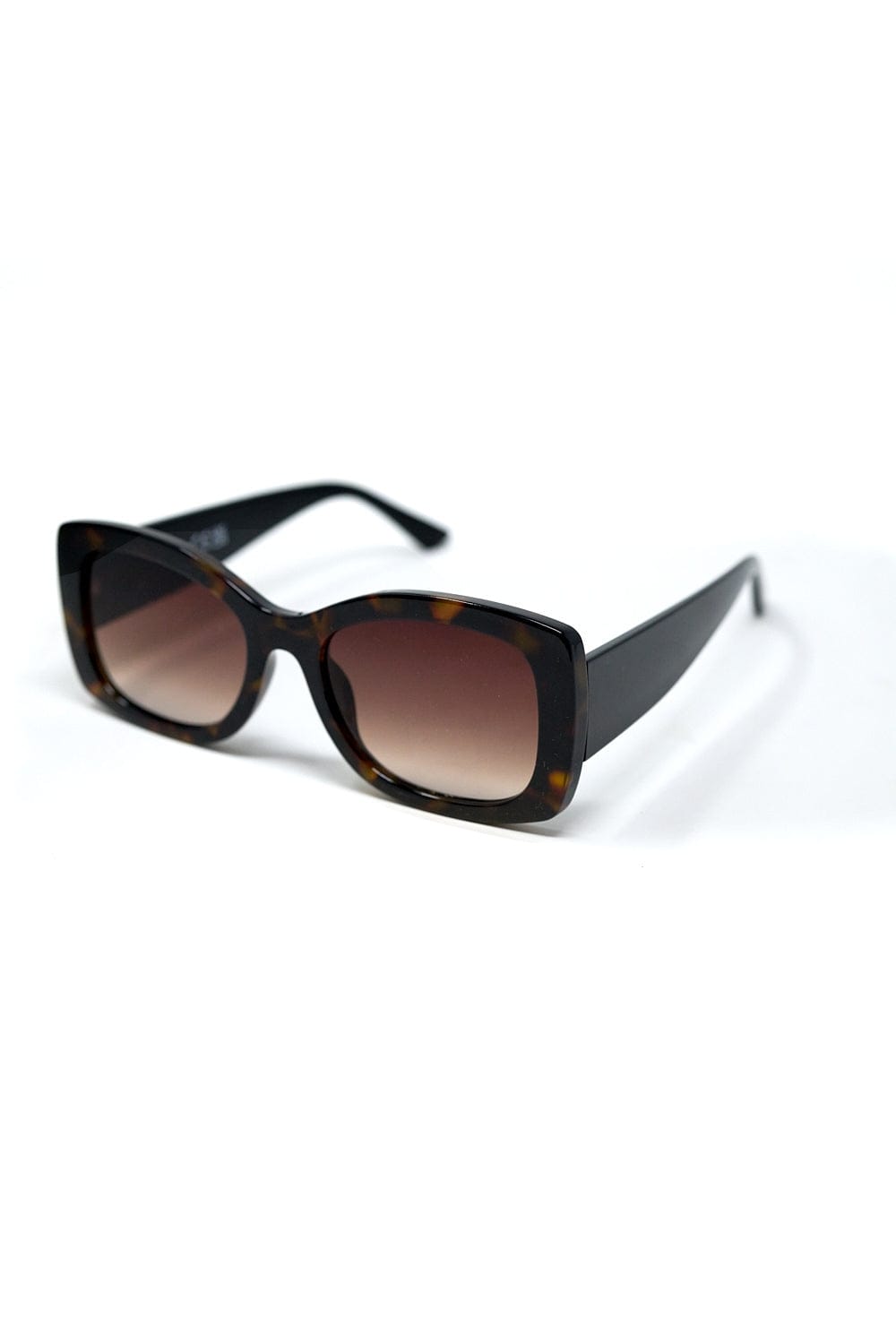 Q2 Women's Sunglasses One Size / Brown Brown Oversized Oval Sunglasses In Acetate