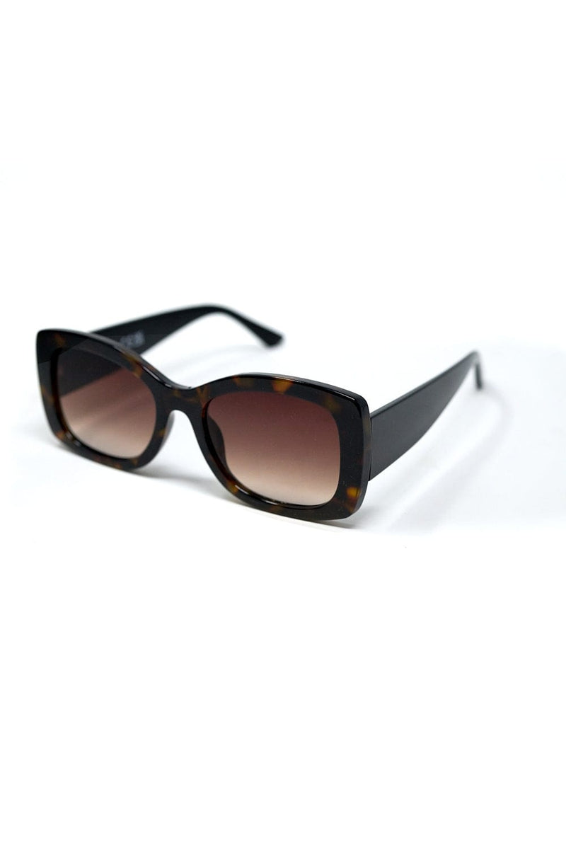 Q2 Women's Sunglasses One Size / Brown Brown Oversized Oval Sunglasses In Acetate