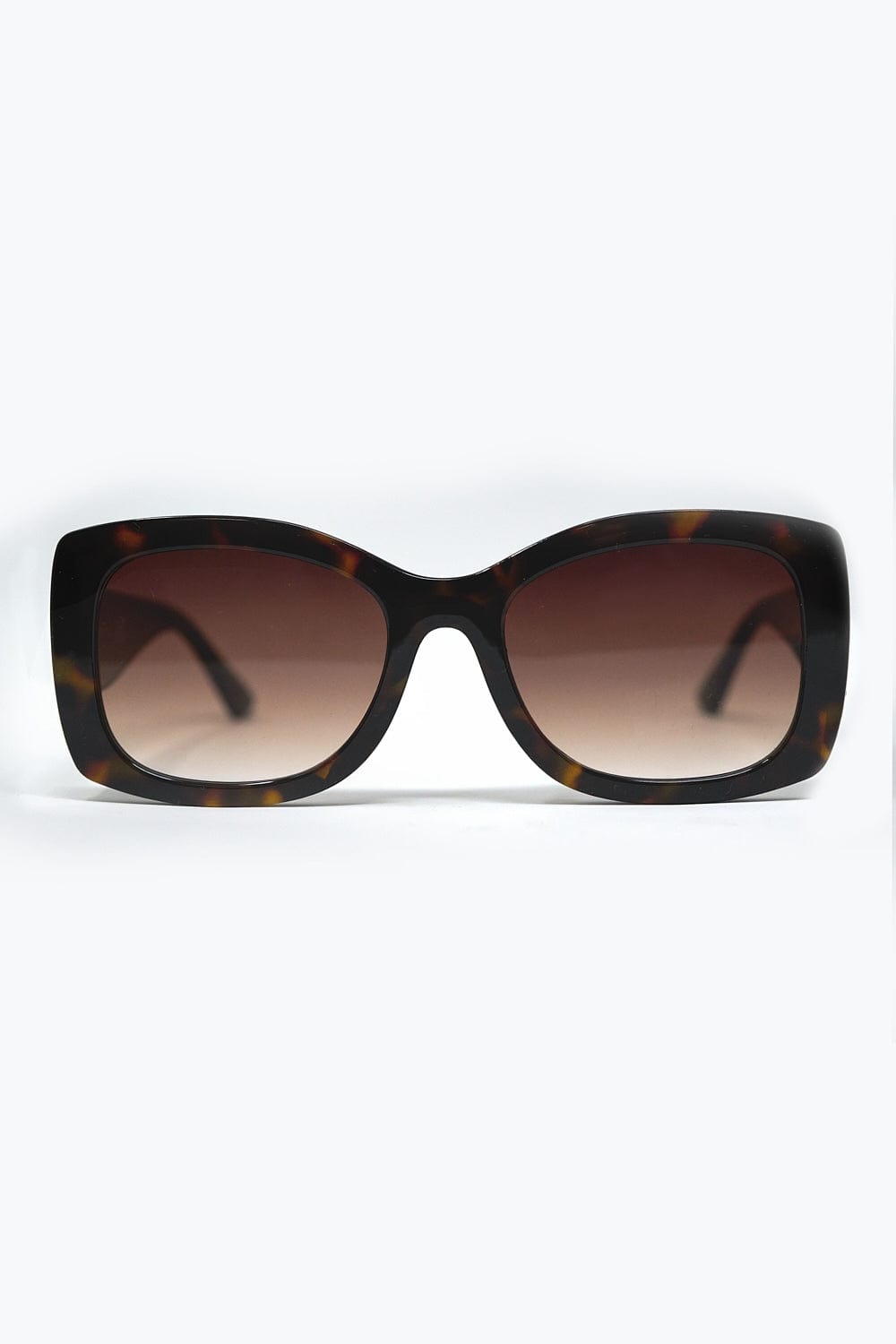 Q2 Women's Sunglasses One Size / Brown Brown Oversized Oval Sunglasses In Acetate