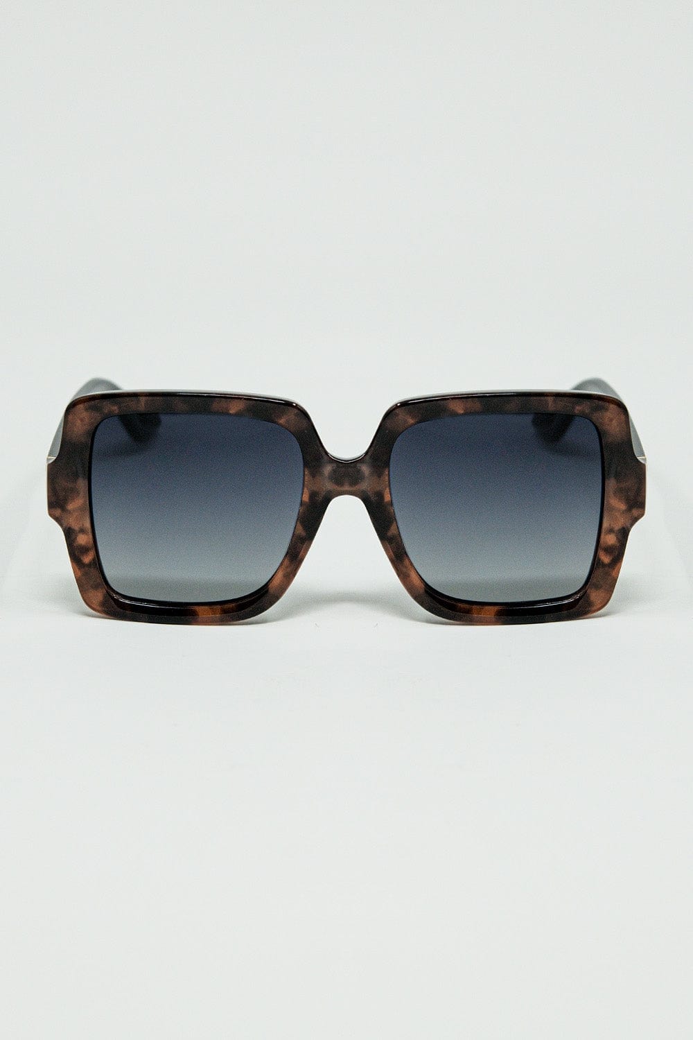 Q2 Women's Sunglasses One Size / Brown Sunglasses With A Brown Print Frame And Black Temples