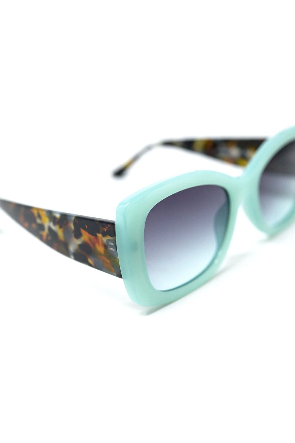 Q2 Women's Sunglasses One Size / Green Mint Green Oversized Oval Sunglasses In Acetate