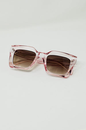 Q2 Women's Sunglasses One Size / Pink 90'S Squared Sunglasses In Pink