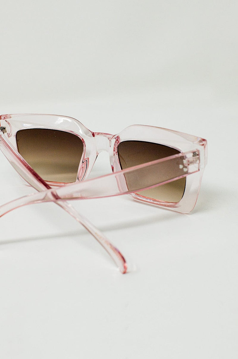 Q2 Women's Sunglasses One Size / Pink 90'S Squared Sunglasses In Pink