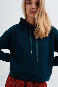 Q2 Women's Sweater Hoodie Co-Ord in Green