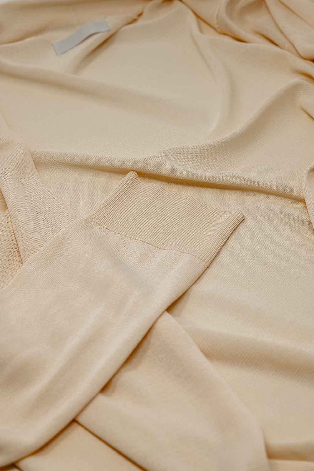 Q2 Women's Sweater One Size / Beige Beige Maxi Open Cardigan Long Sleeve