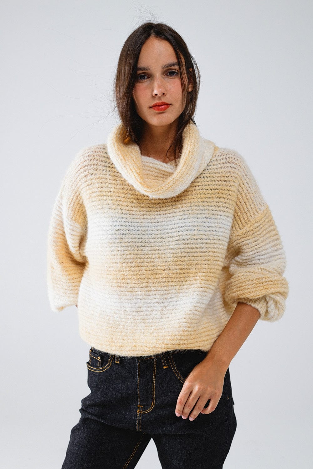 売れ筋商品|||ストイック ニット&セーター アウター レディース Relaxed Turtleneck Sweater - Women's Angora Amazon.com: ESSENJUN Turtleneck Sweater Women Oversized
