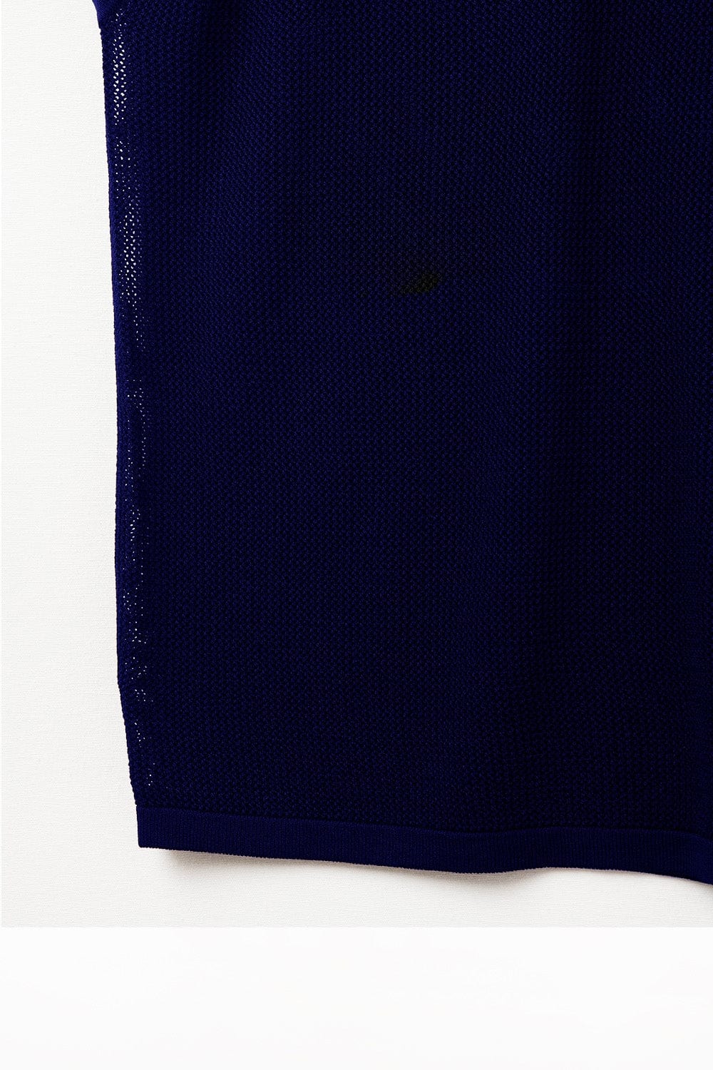 Q2 Women's Sweater One Size / Blue Grid Knit Sweater In Navy Color