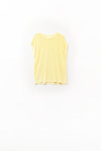 Q2 Women's Sweater One Size / Yellow Grid Knit Sweater In Yellow Color