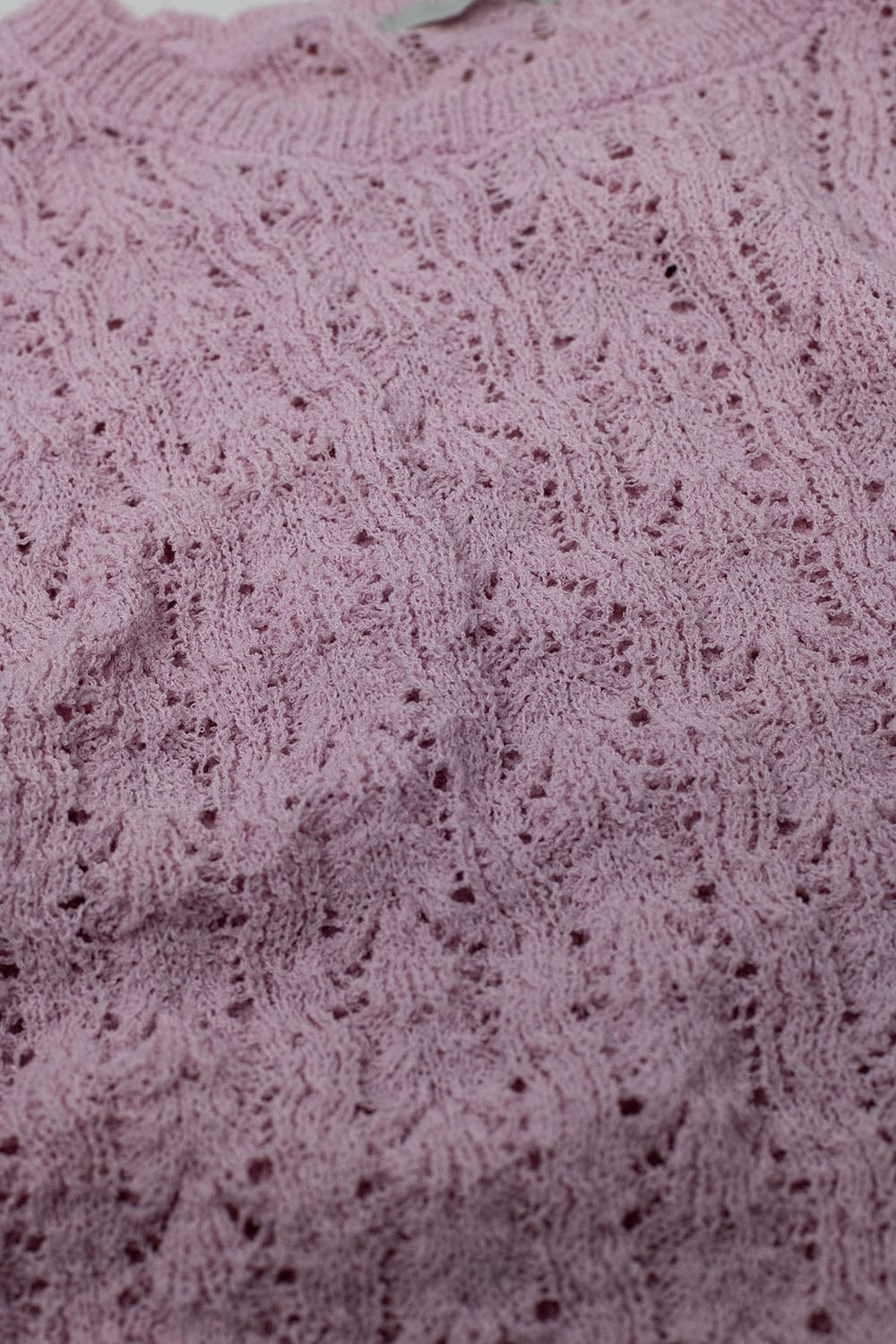 Q2 Women's Sweater Pink Sweater With Flared Sleeves
