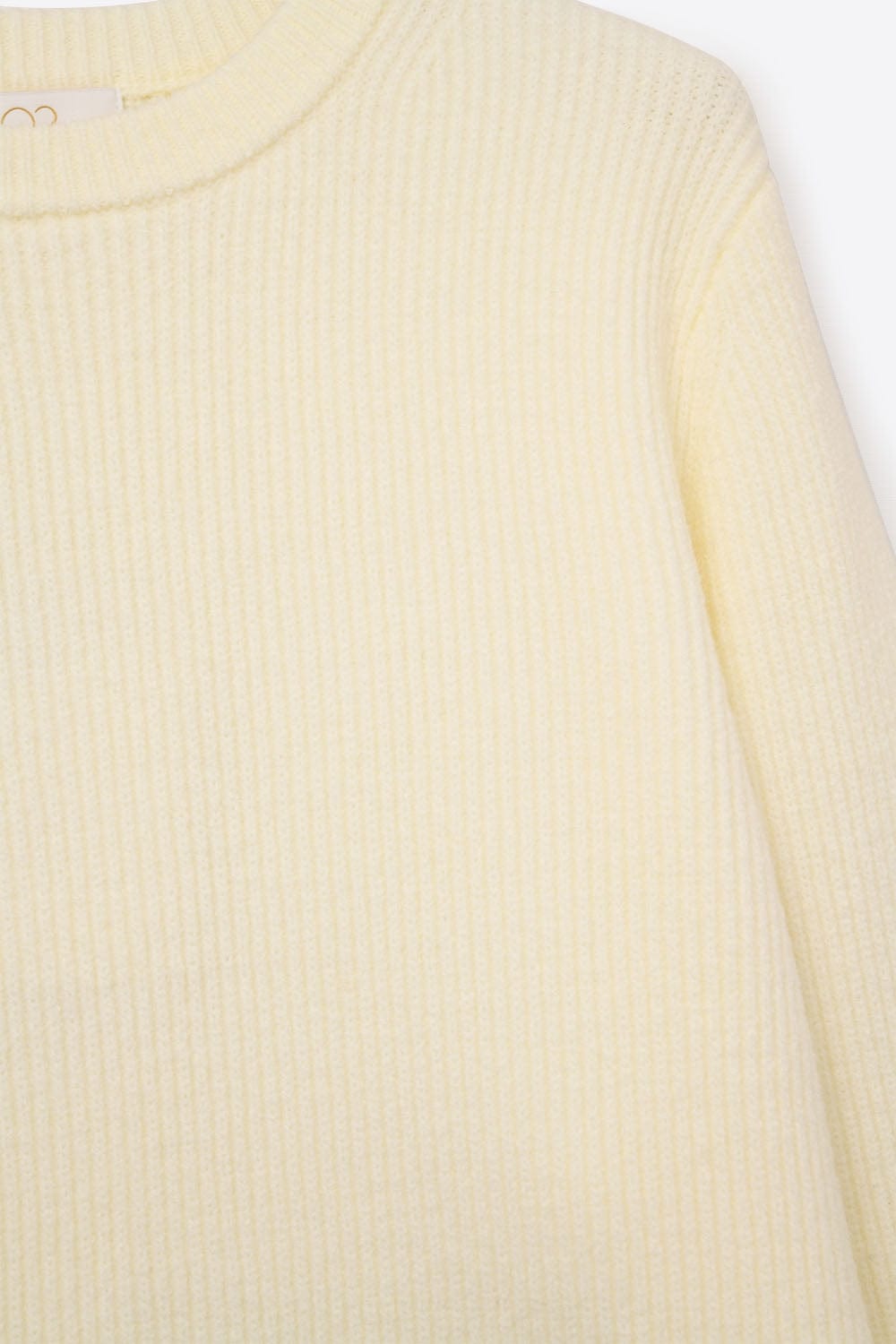Q2 Women's Sweater Ribbed Comfy Knit Sweater In Cream