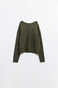 Q2 Women's Sweater Standard Fit Soft Knit Sweater In Khaki