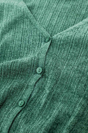 Q2 Women's Sweater Textured Cardigan In Mint Green