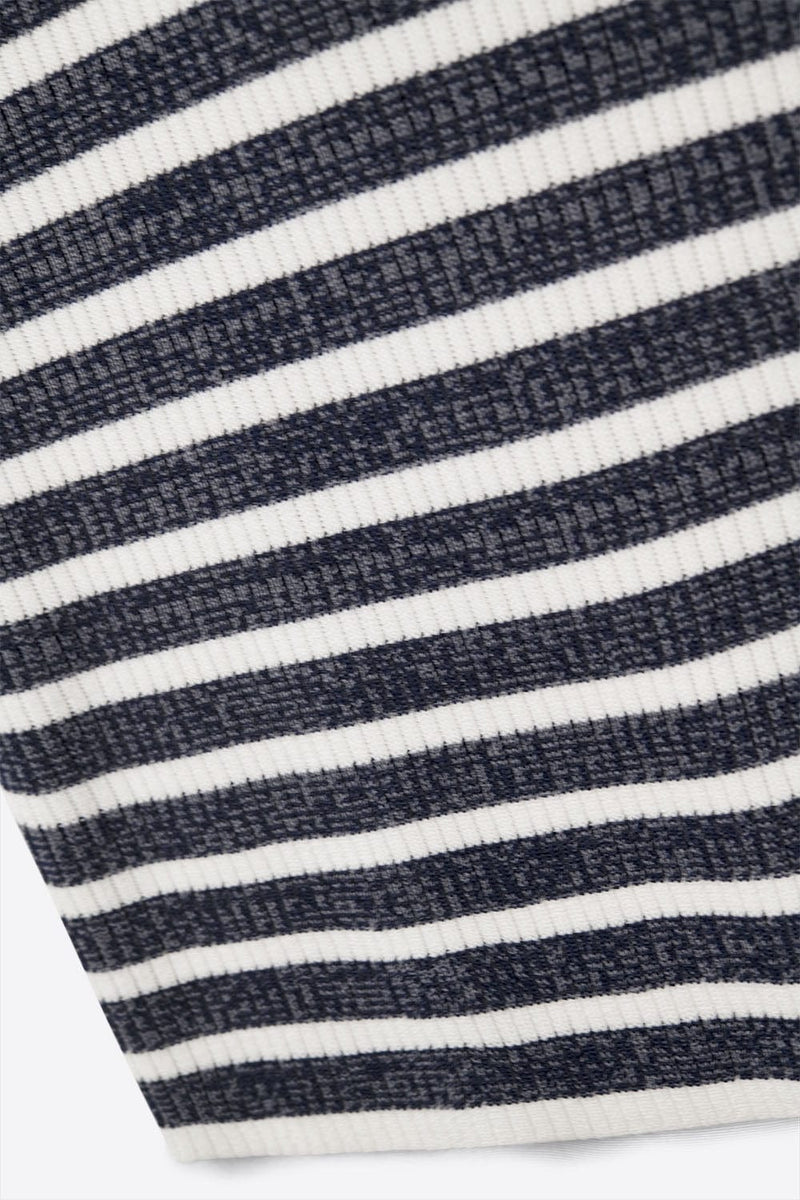 Q2 Women's Tees & Tanks Navy Top With White Stripes And Straps