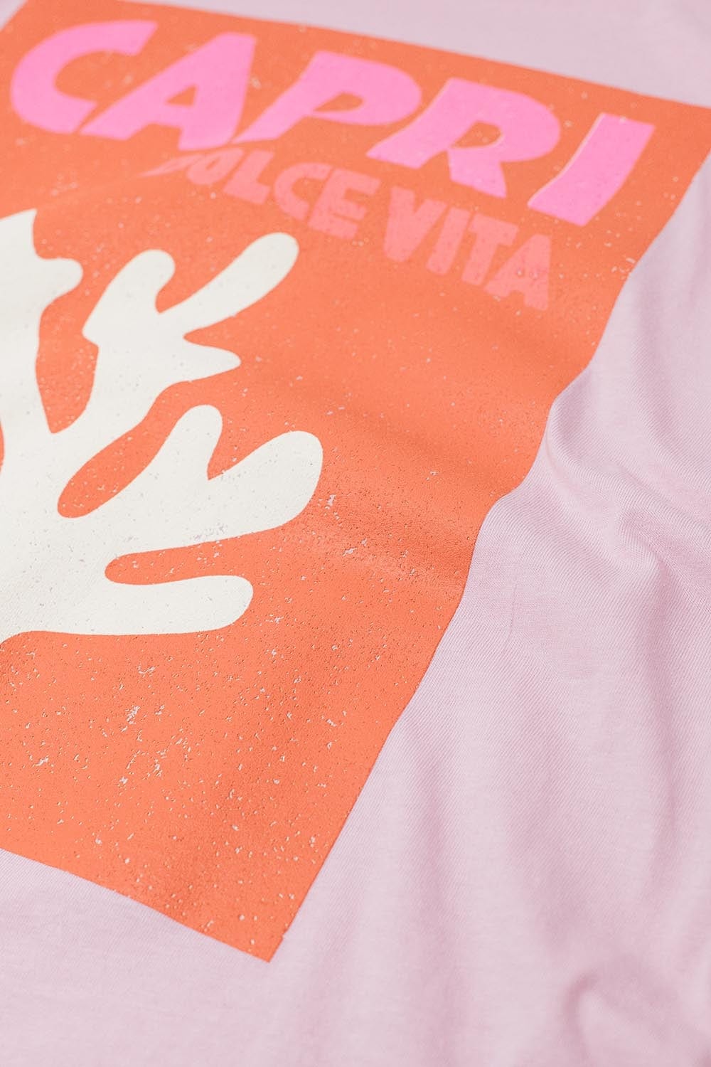 Q2 Women's Tees & Tanks One Size / Pink Baby Pink Capri Dolce Vita T-Shirt Made In Italy