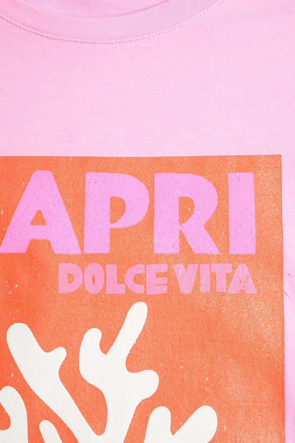 Q2 Women's Tees & Tanks One Size / Pink Baby Pink Capri Dolce Vita T-Shirt Made In Italy