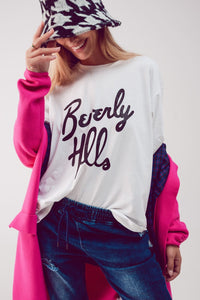 Q2 Women's Tees & Tanks One Size / White / China Beverly Hills T Shirt in White