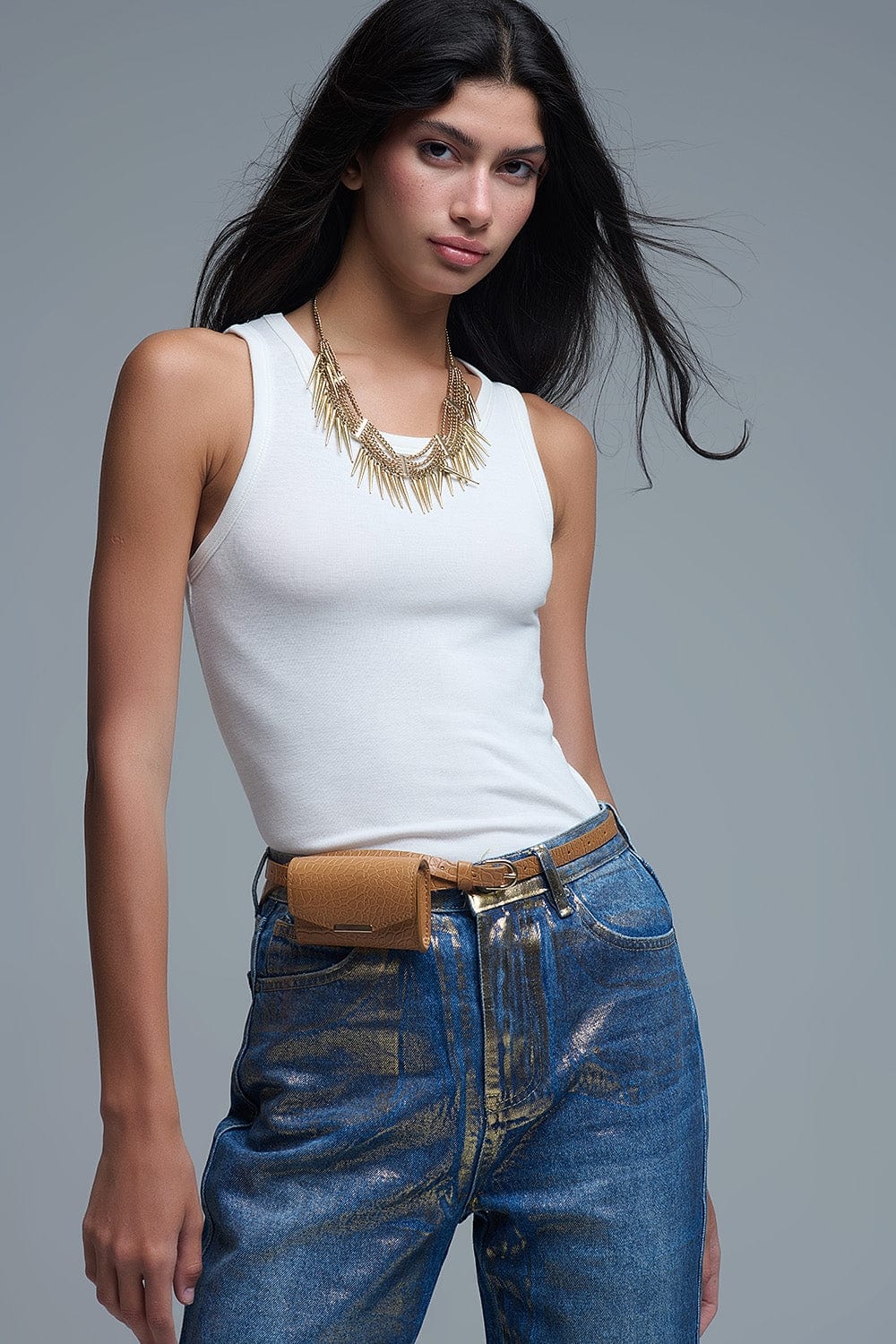 Q2 Women's Tees & Tanks Super Soft Knitted Basic Tank In Cream