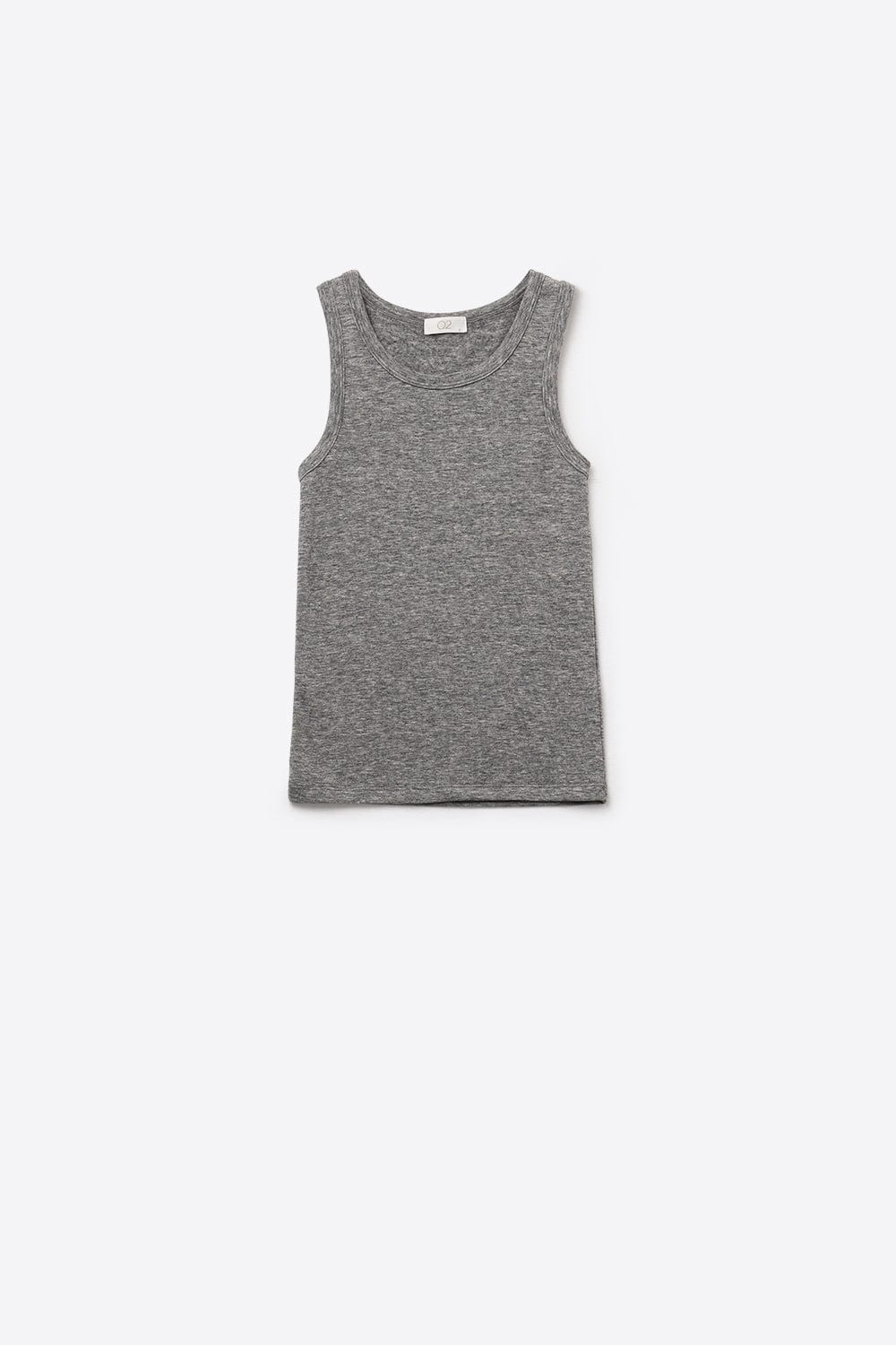 Q2 Women's Tees & Tanks Super Soft Knitted Basic Tank In Grey