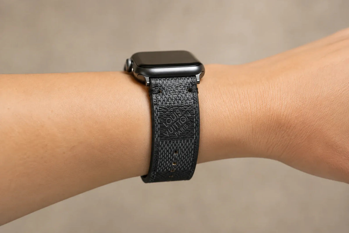 Repurposed Gifts Watch Band Apple Watch Band  Damier LV Monogram Graphite