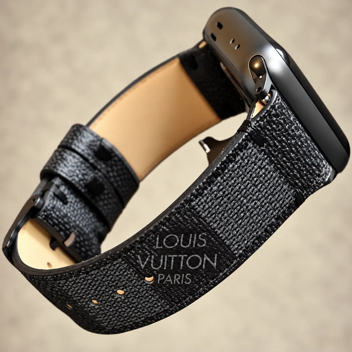 Repurposed Gifts Watch Band Apple Watch Band  Damier LV Monogram Graphite