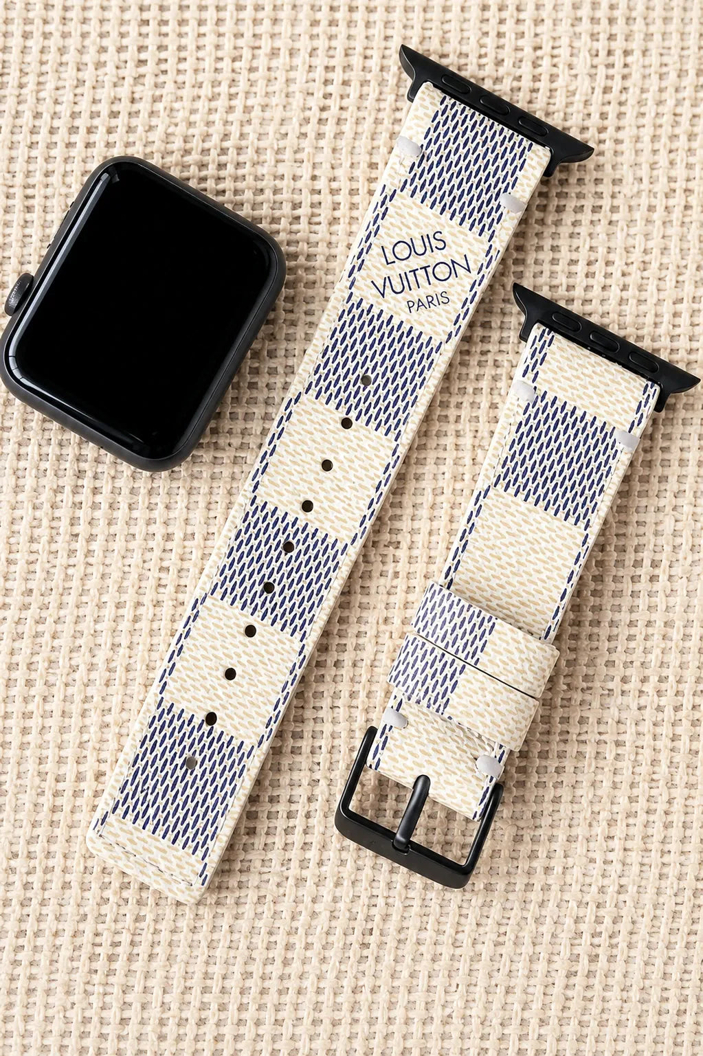 Repurposed Gifts Watch Band Apple Watch Band Repurposed Classic LV Monogram Damier Azur