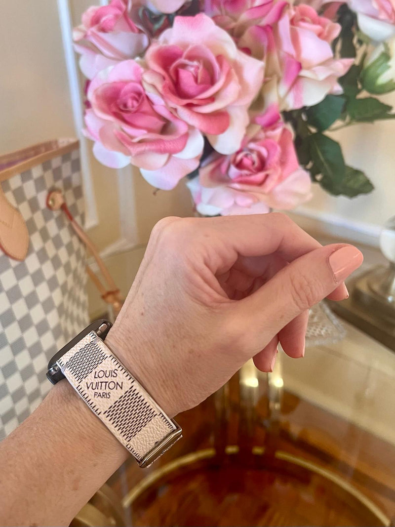 Repurposed Gifts Watch Band Apple Watch Band Repurposed Classic LV Monogram Damier Azur