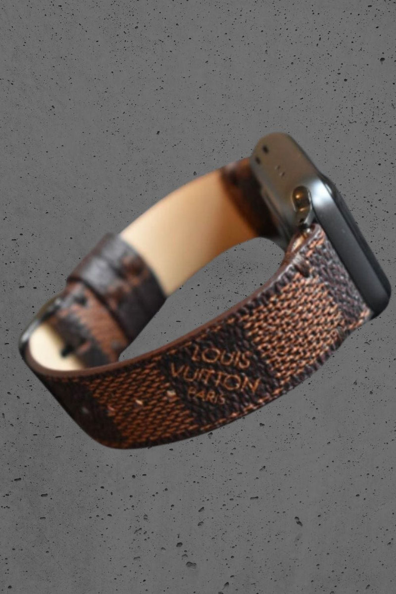 Repurposed Gifts Watch Band Apple Watch Band Repurposed Damier LV Monogram Brown