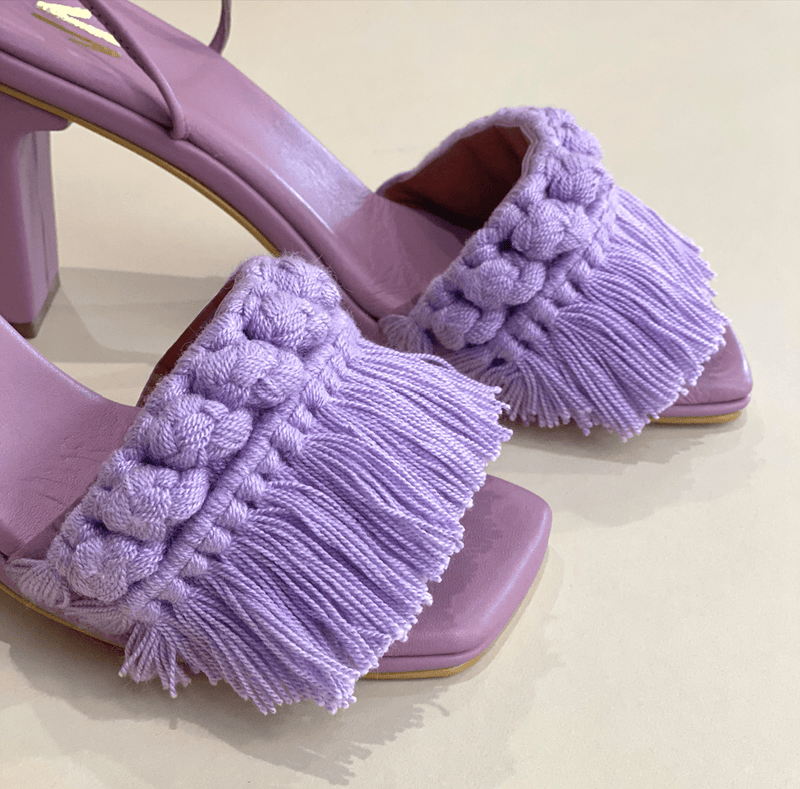 Silvia Cobos HEELS Silvia Cobos Candy Lace Up Mid Heel Lilac