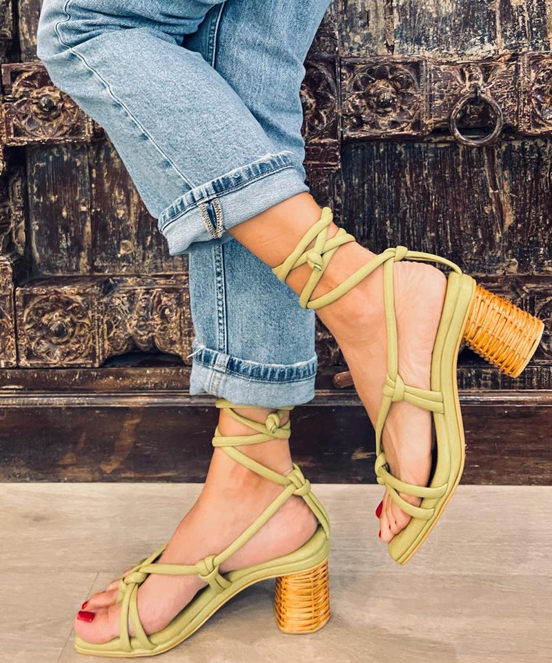 Silvia Cobos HEELS Silvia Cobos Louise Canasto Heel Green