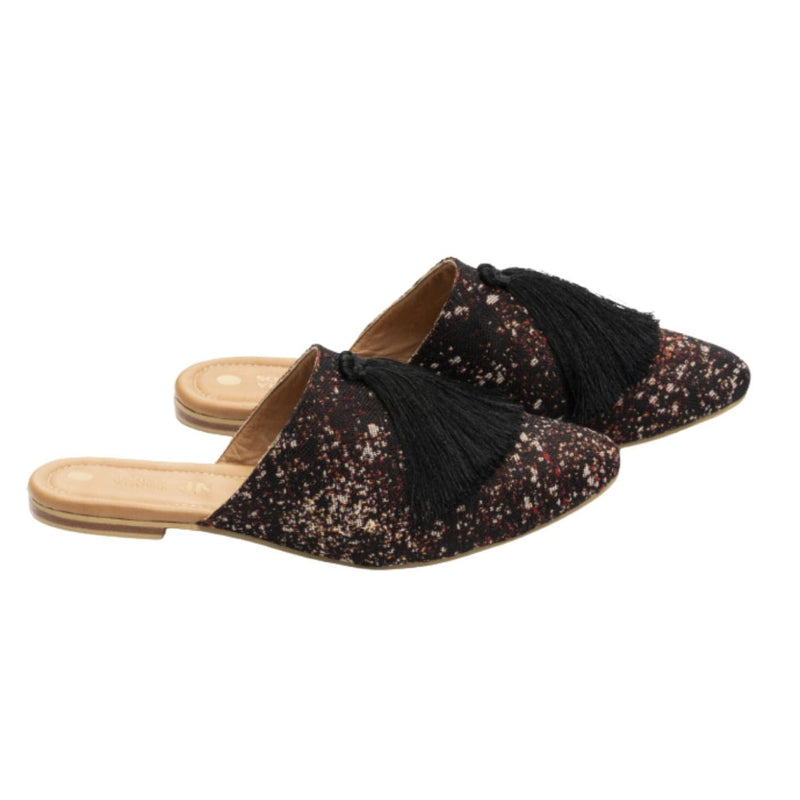 Silvia Cobos Shoes Silvia Cobos Milonga Print Black Mules