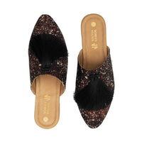 Silvia Cobos Shoes Silvia Cobos Milonga Print Black Mules