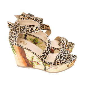 Silvia Cobos Women's Espadrille Espadrille Wedges Silvia Cobos Tropical Cheetah Print