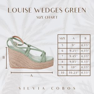 Silvia Cobos Women's Espadrille Silvia Cobos Louise Wedges Green