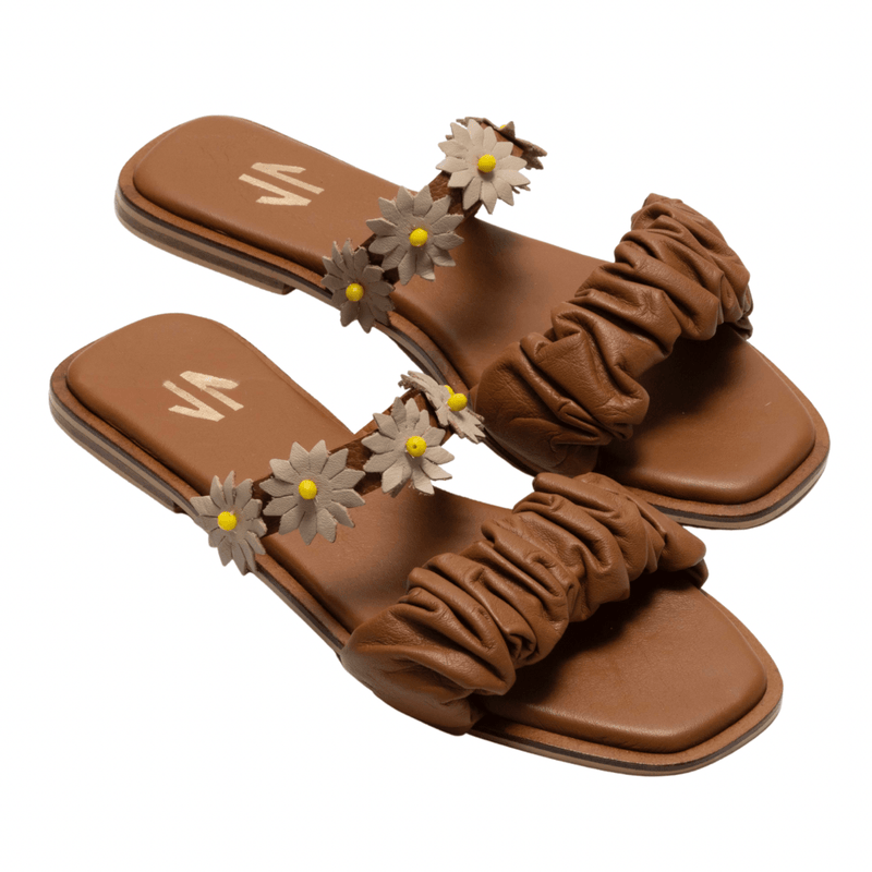 Silvia Cobos Women's Sandals 5 / Brown Silvia Cobos Jardin Flat