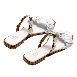 Silvia Cobos Women's Sandals 5 / White Silvia Cobos Jardin Flat