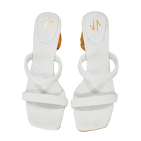 Silvia Cobos Women's Sandals 5 / White Square Sandals Silvia Cobos Icaria White