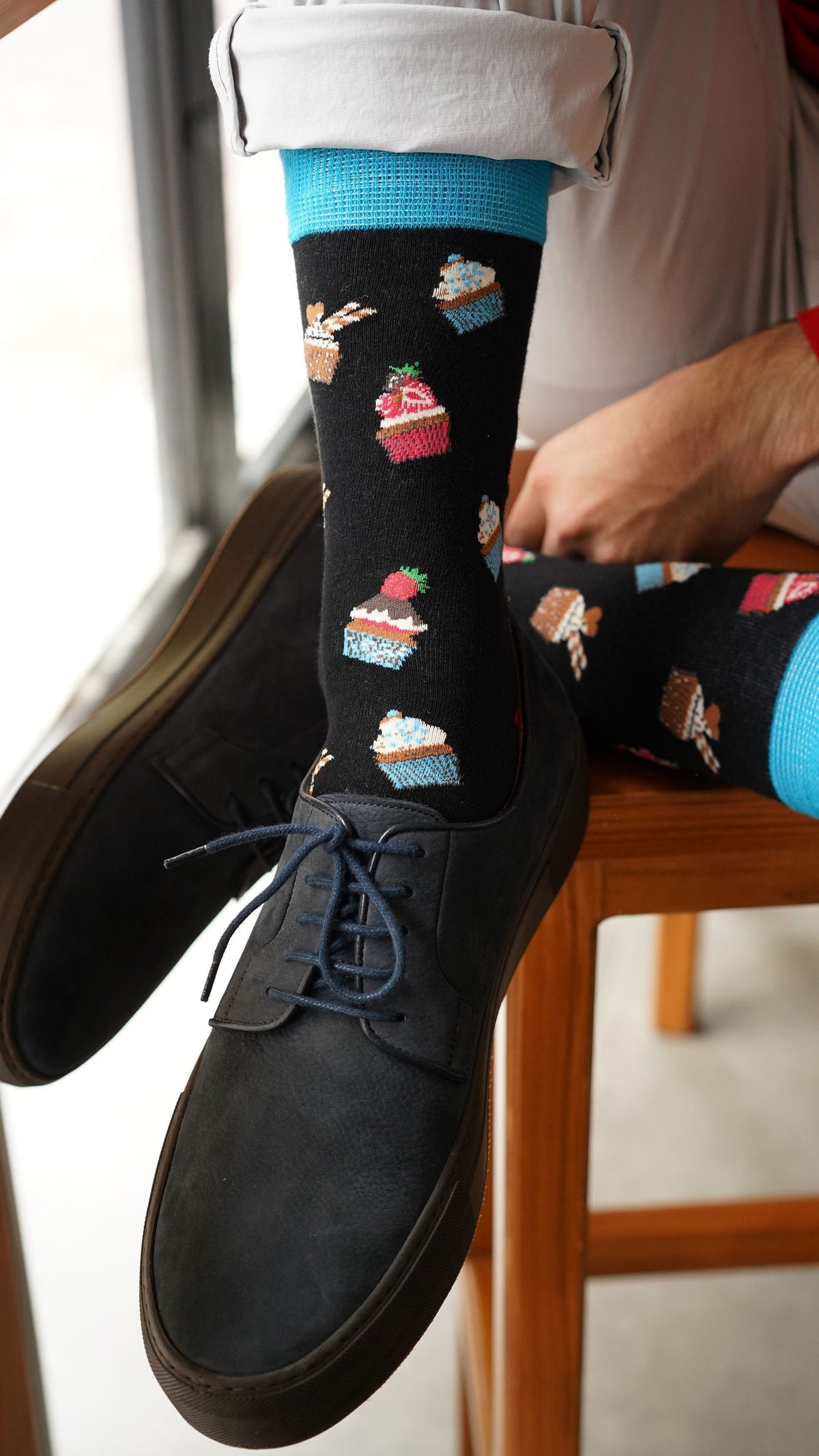 Socks n Socks Men's Fashion - Men's Underwear and Loungewear - Men's Socks One Color / One Size Men's Cupcake Socks