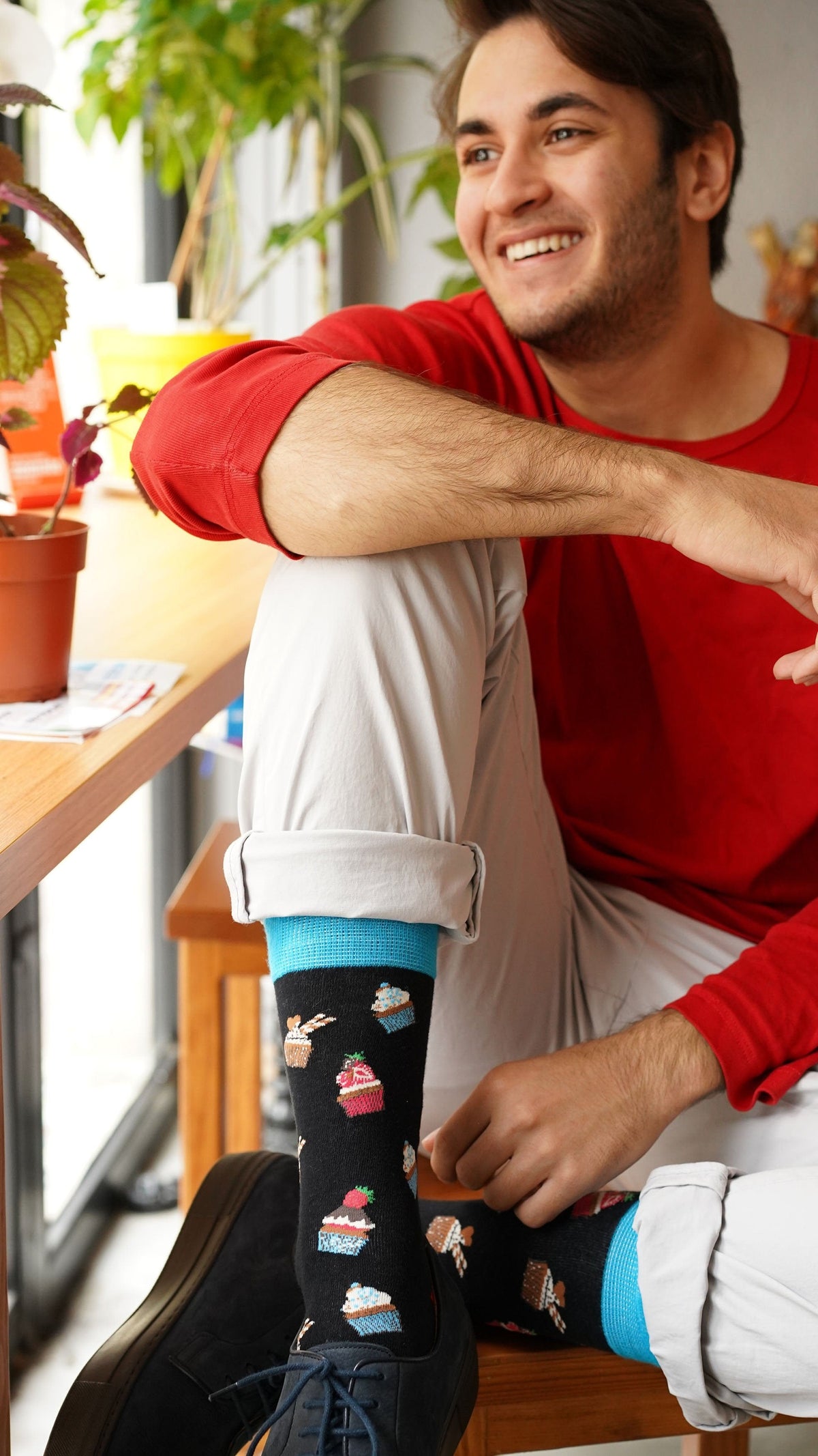 Socks n Socks Men's Fashion - Men's Underwear and Loungewear - Men's Socks One Color / One Size Men's Cupcake Socks