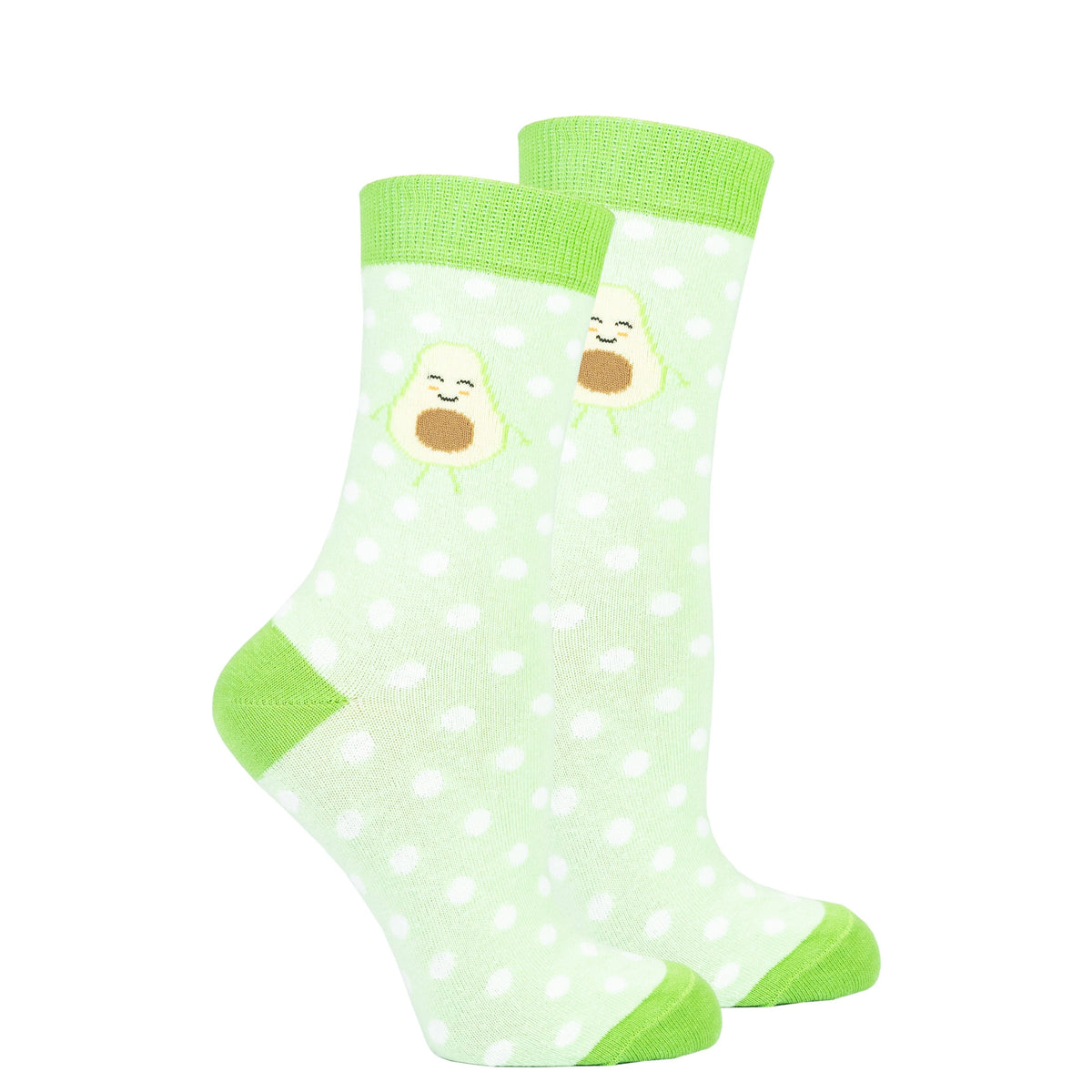 Socks n Socks Women's Fashion - Women's Intimates and Loungewear - Women's Socks & Hosiery - Socks One Color / One Size Women's Avocado Dot Socks