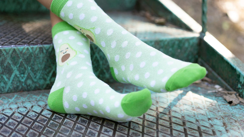 Socks n Socks Women's Fashion - Women's Intimates and Loungewear - Women's Socks & Hosiery - Socks One Color / One Size Women's Avocado Dot Socks