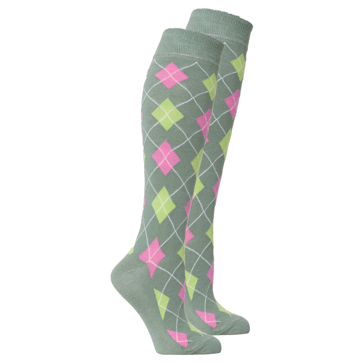 Socks n Socks Women's Fashion - Women's Intimates and Loungewear - Women's Socks & Hosiery - Socks One Color / One Size Women's Basil Argyle Knee High Socks