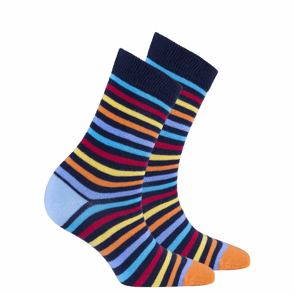 Socks n Socks Women's Fashion - Women's Intimates and Loungewear - Women's Socks & Hosiery - Socks One Color / One Size Women's Black Rainbow Stripe Socks