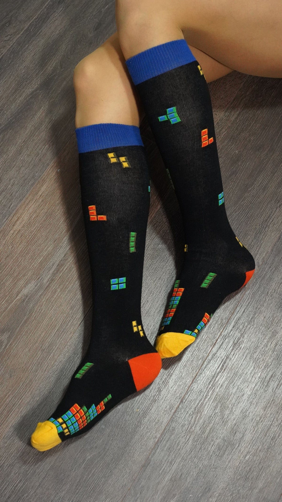 Socks n Socks Women's Fashion - Women's Intimates and Loungewear - Women's Socks & Hosiery - Socks One Color / One Size Women's Blocks Knee High Socks