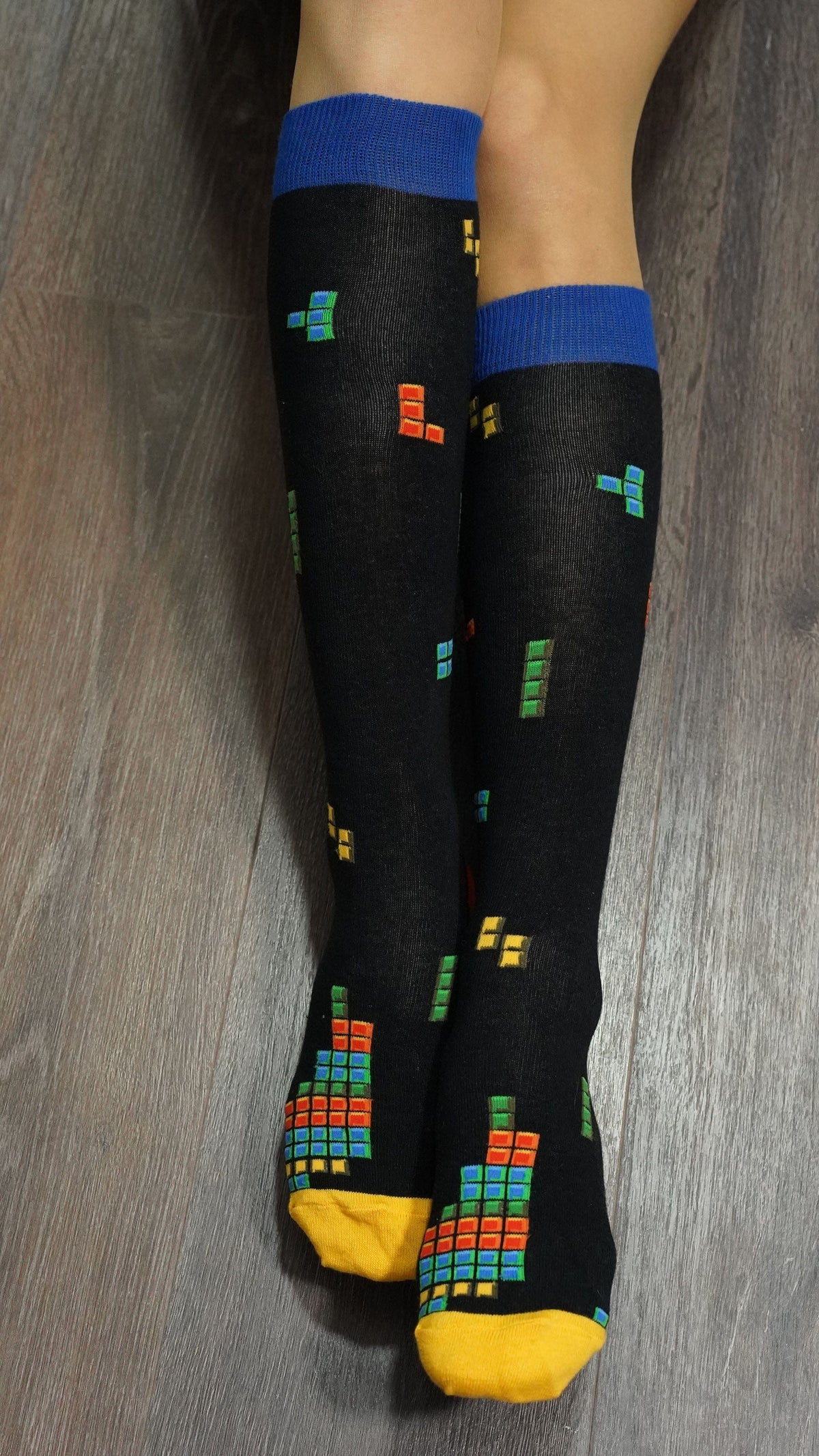 Socks n Socks Women's Fashion - Women's Intimates and Loungewear - Women's Socks & Hosiery - Socks One Color / One Size Women's Blocks Knee High Socks