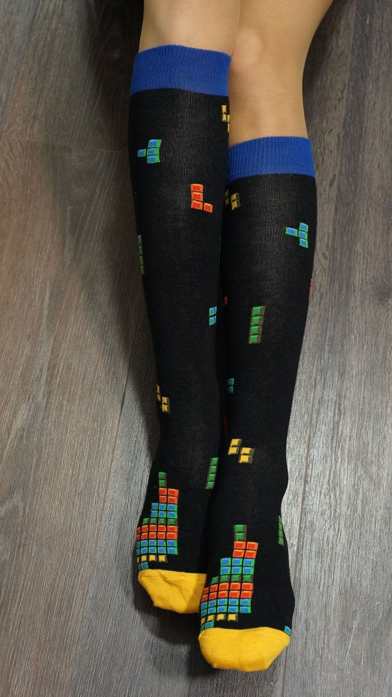 Socks n Socks Women's Fashion - Women's Intimates and Loungewear - Women's Socks & Hosiery - Socks One Color / One Size Women's Blocks Knee High Socks