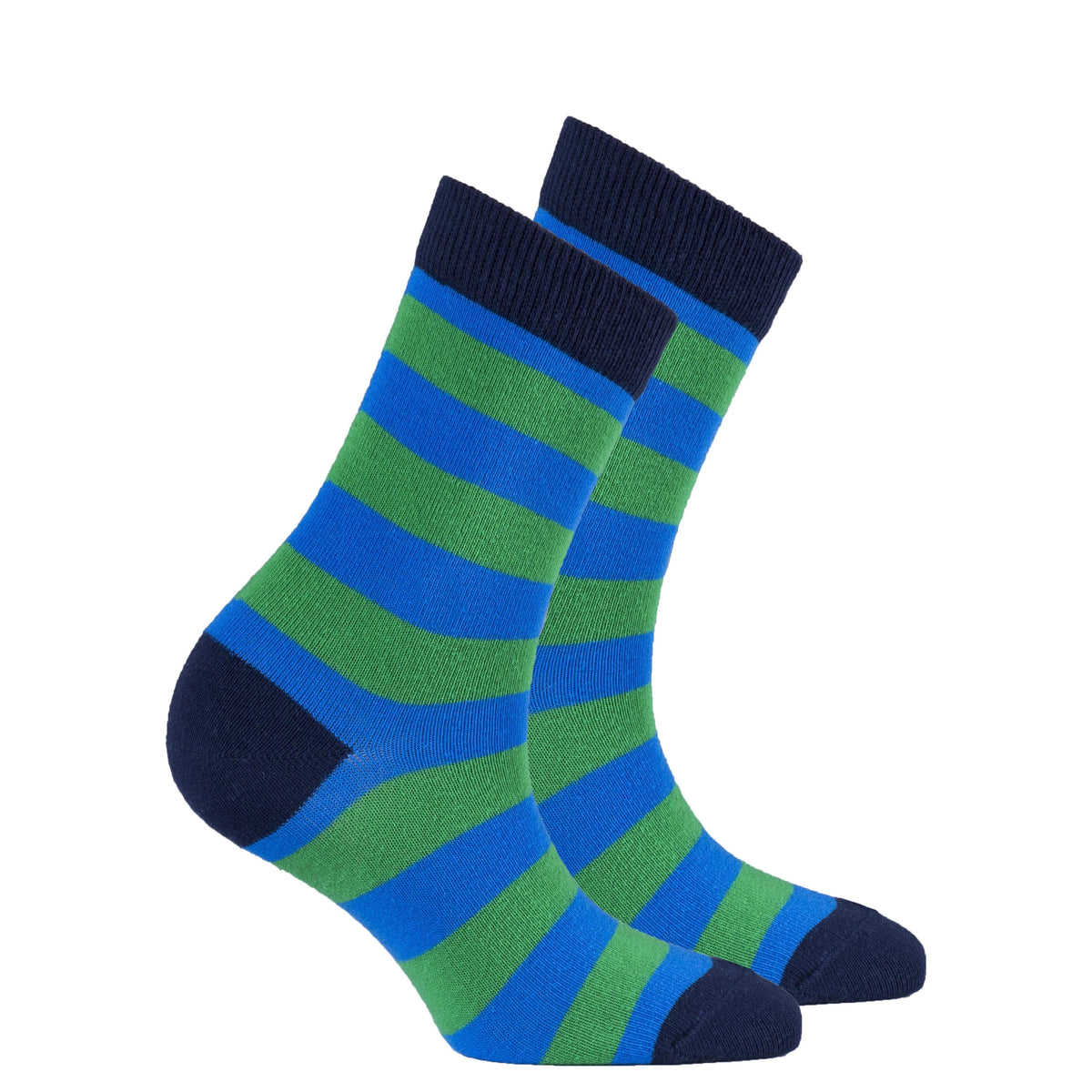 Socks n Socks Women's Fashion - Women's Intimates and Loungewear - Women's Socks & Hosiery - Socks One Color / One Size Women's Blue Grass Stripe Socks