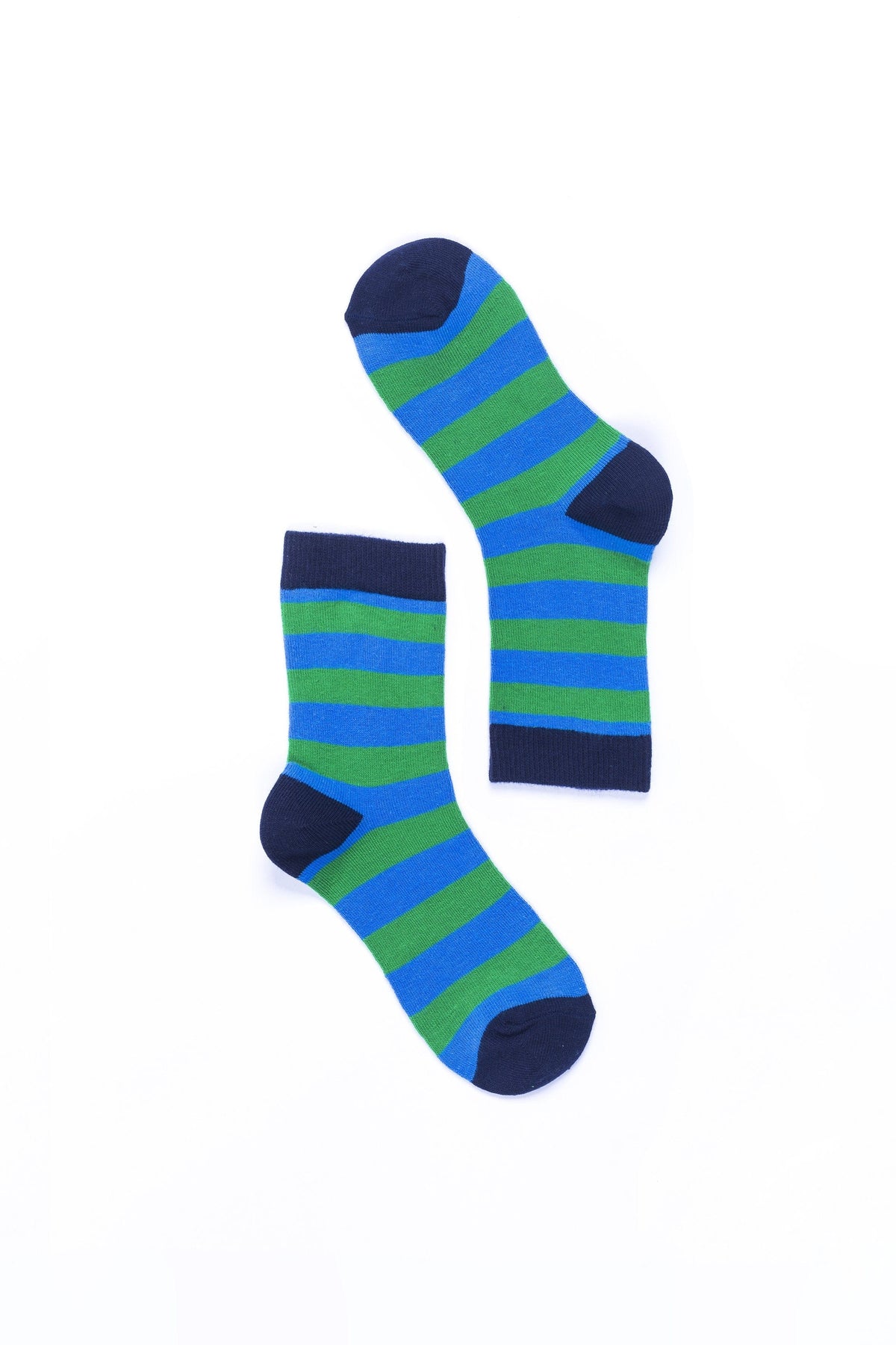 Socks n Socks Women's Fashion - Women's Intimates and Loungewear - Women's Socks & Hosiery - Socks One Color / One Size Women's Blue Grass Stripe Socks