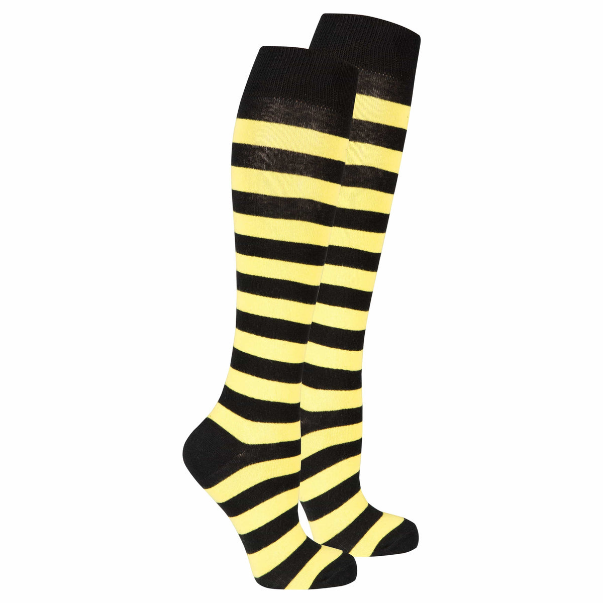 Socks n Socks Women's Fashion - Women's Intimates and Loungewear - Women's Socks & Hosiery - Socks One Color / One Size Women's Bumblebee Stripe Knee High Socks