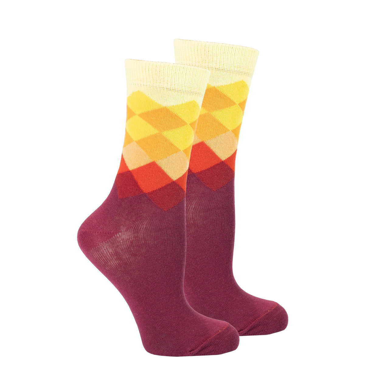 Socks n Socks Women's Fashion - Women's Intimates and Loungewear - Women's Socks & Hosiery - Socks One Color / One Size Women's Flame Diamond Socks