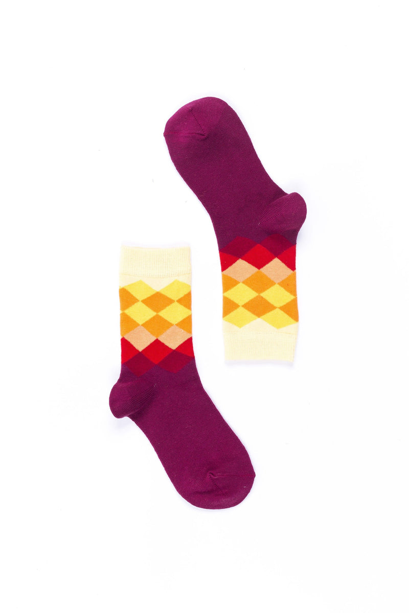 Socks n Socks Women's Fashion - Women's Intimates and Loungewear - Women's Socks & Hosiery - Socks One Color / One Size Women's Flame Diamond Socks